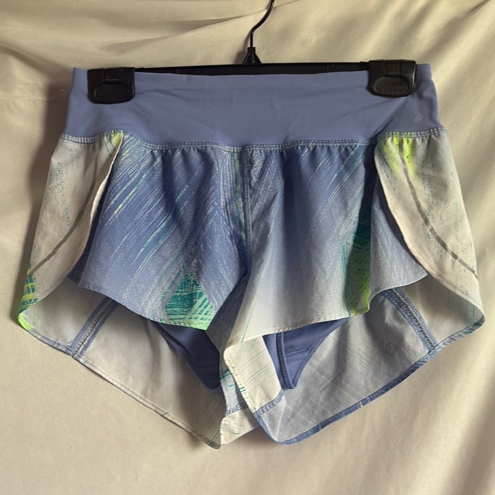 Lululemon Athletica Blue Green Athletic Shorts